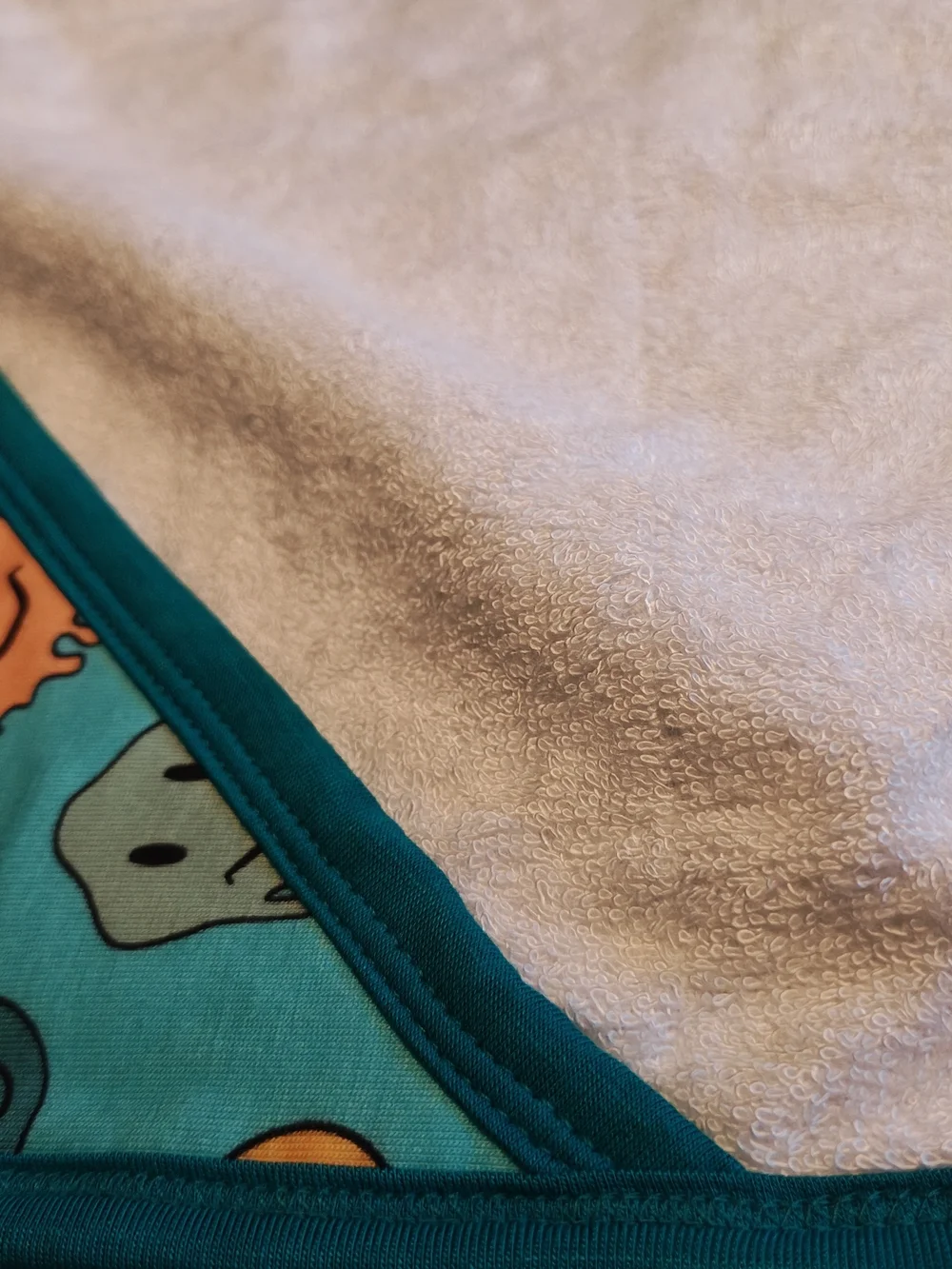 Posh Peanut Turquoise Smiley Face Kids Hooded Towel #1855